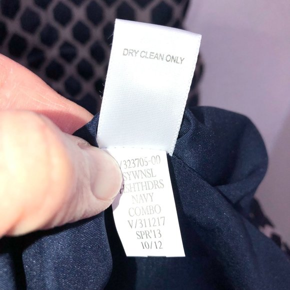 Banana Republic Women Textured Navy Sheath Dress Size 12 - Picture 6 of 11